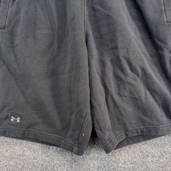 Under Armour Women's Sweat Shorts Black Size M Cotton Blend Slash Pockets - Picture 7 of 12